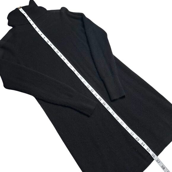 Quince | Women | Black 100% Cashmere Minimalist Turtleneck Sweater Dress | Small - Picture 6 of 14